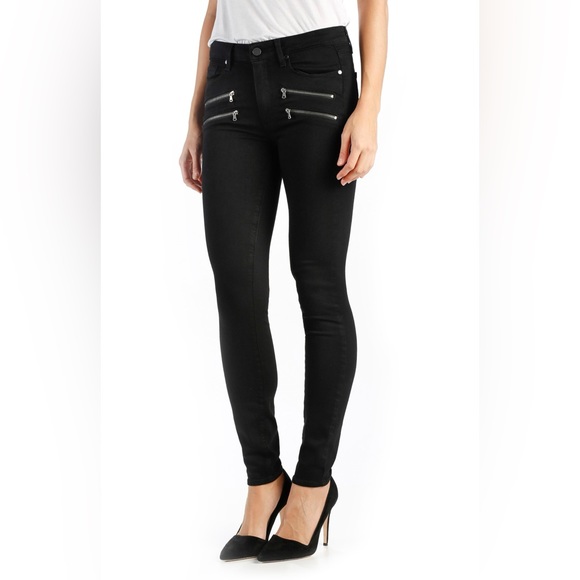 PAIGE Edgemont skinny jeans in dark black - Picture 2 of 4
